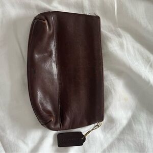 Coach vintage brown make up bag